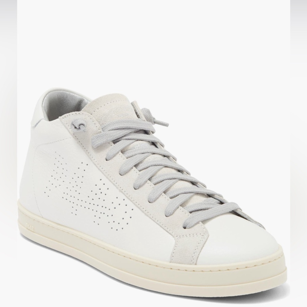 P448 White John Mid-Rise Sneakers NEW Size: 43